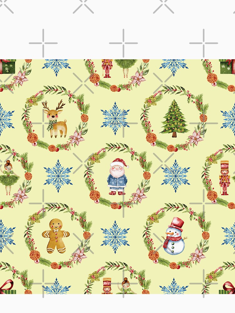 Vintage christmas watercolor pattern by pinkyfish1010