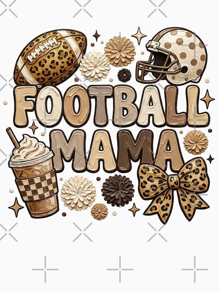 Neutral Leopard Football Mama Aesthetic Fall Game Day by raedattia