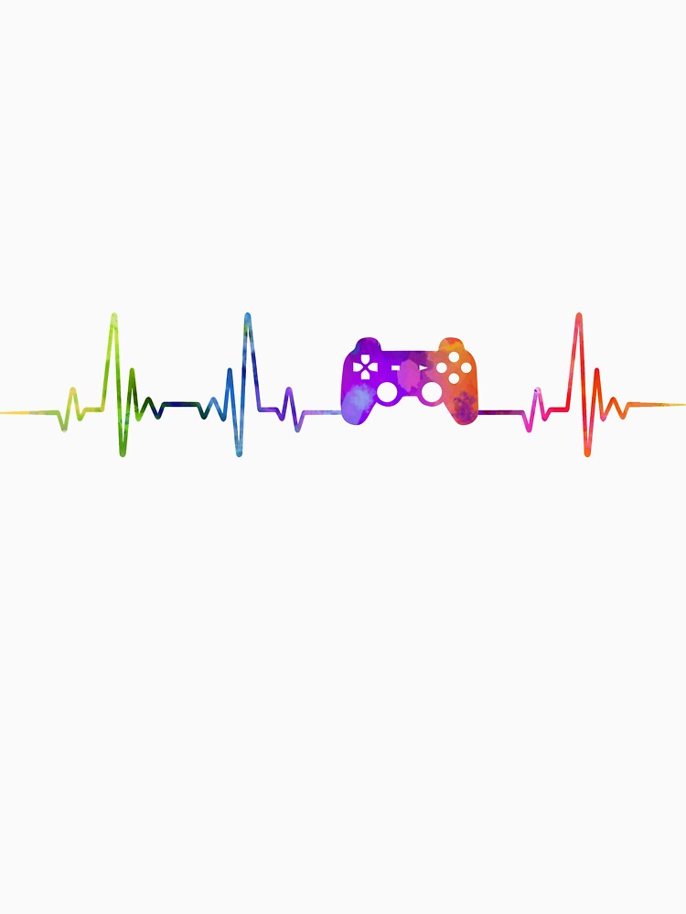Game heartbeat watercolor, Game watercolor, Game heartbeat by loves789