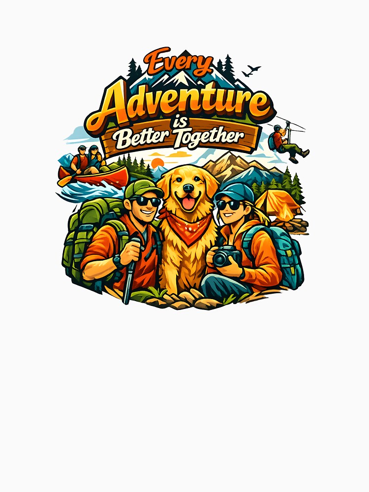 Every Adventure Is Better Together Hiking Dog Shirt by Sahil Randhawa