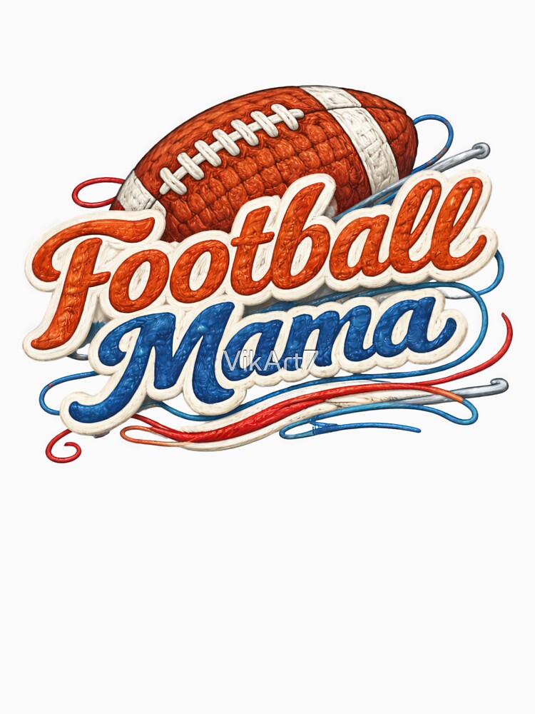 Football Mama – Retro Embroidered Patch by VikArt7