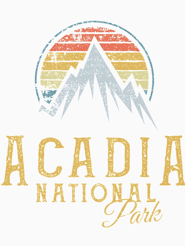 Vintage Acadia National Park Mountains Summit by dogsfox