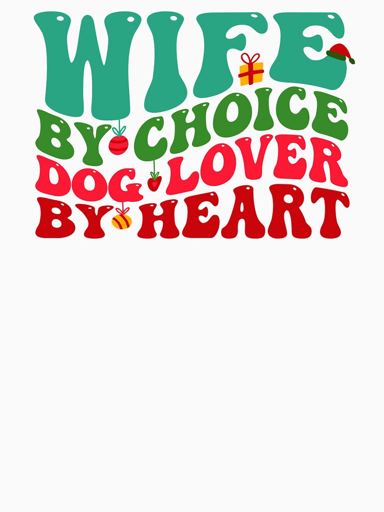 Dog Lover Wife Christmas Xmas Dog Mom Groovy by aymanehammi