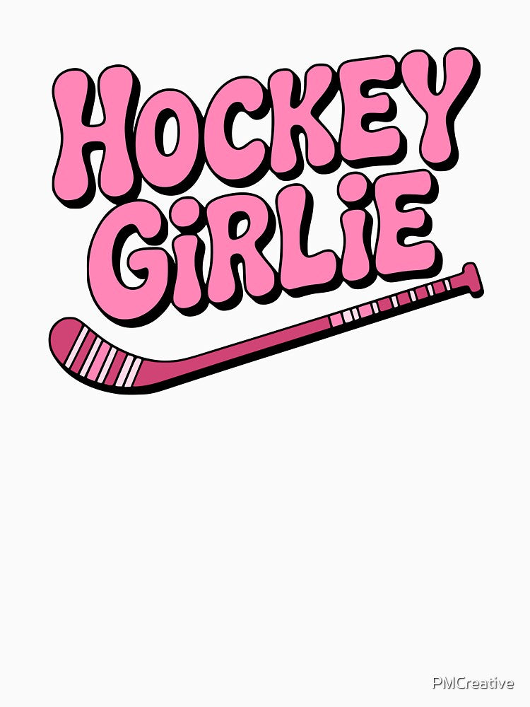 Hockey Girlie! Pink Hockey Girl by PMCreative