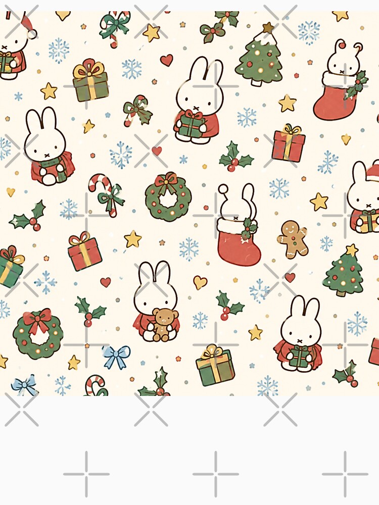 Cute Bunny Christmas Holiday Seamless Pattern by Cozy Moss Studio