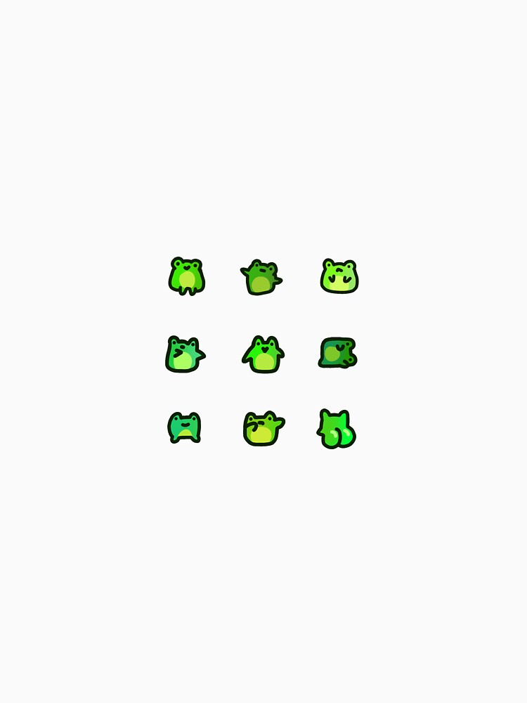 Cute mini frog sticker pack by Rohza-Doodles