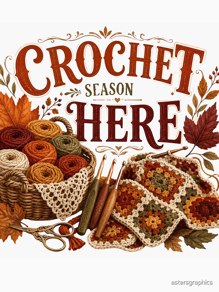 Crochet Season Is Here – Cozy Autumn Crochet Design by astersgraphics