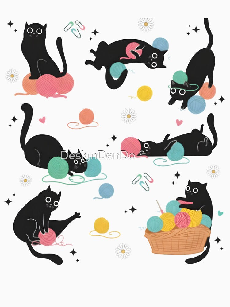 Crochet And Cats, Gift For Crochet Lover, Cat Crochet Lover, Funny Crochet, Crochet Cat Mom Gift ,Crochet All Day Tee by DesignDenDo ⭐⭐⭐⭐⭐