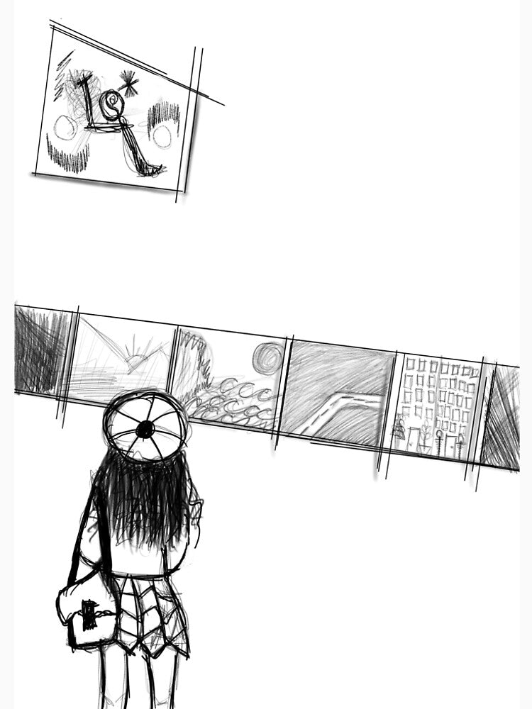 Girl in a museum by getmemerch