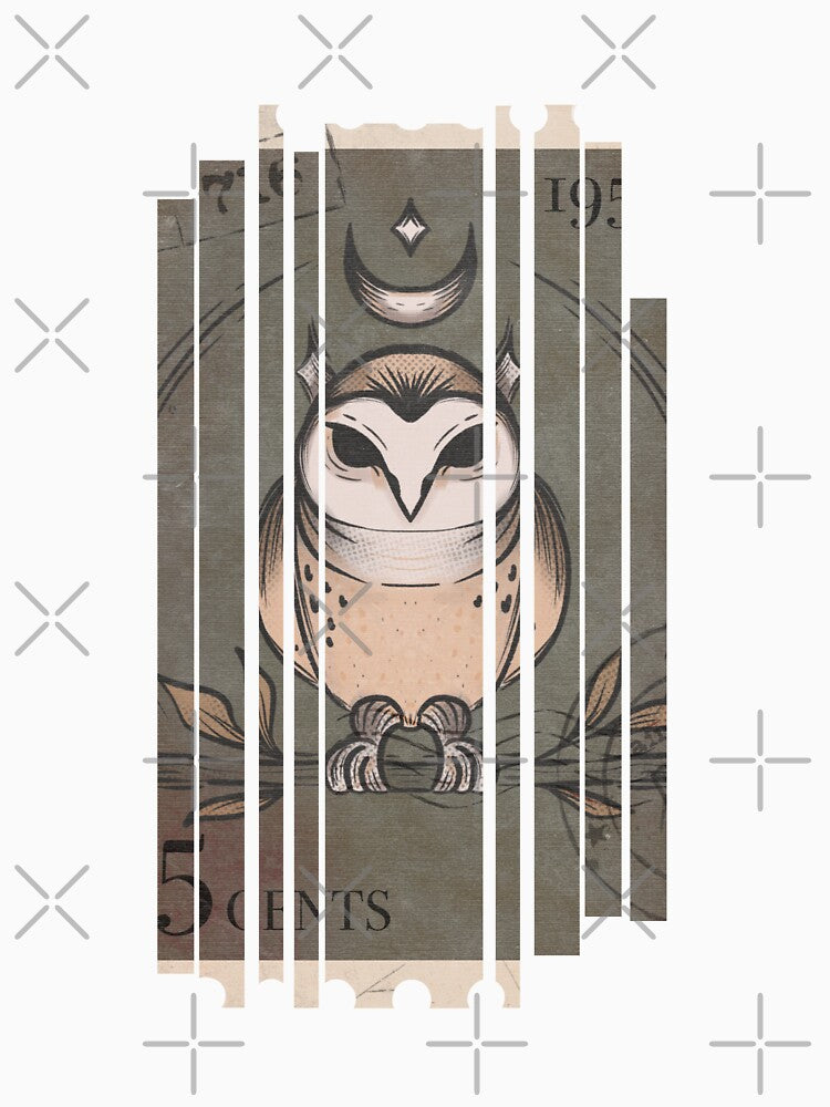 Vintage Owl Stamp by Sershni