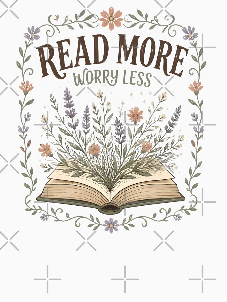 Read More Worry Less Botanical Bookish Design by DESIGNNOUR