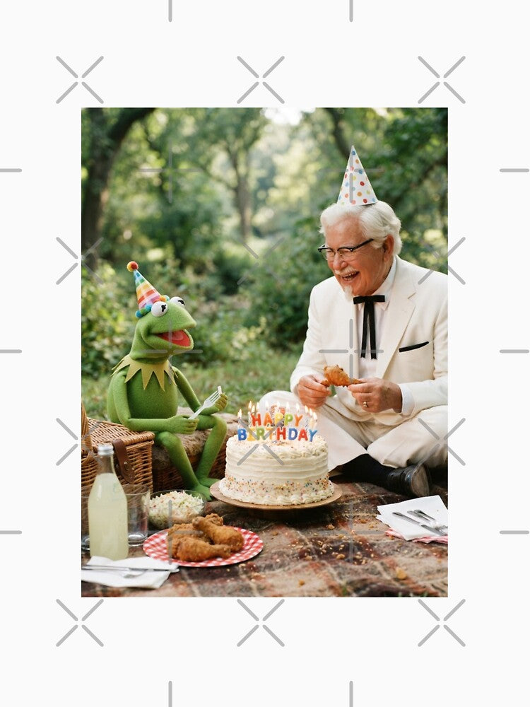 Colonel sanders kermit the frog elmo grover miss piggy meme memes funny parody birthday christmas by CheeseBlueprint