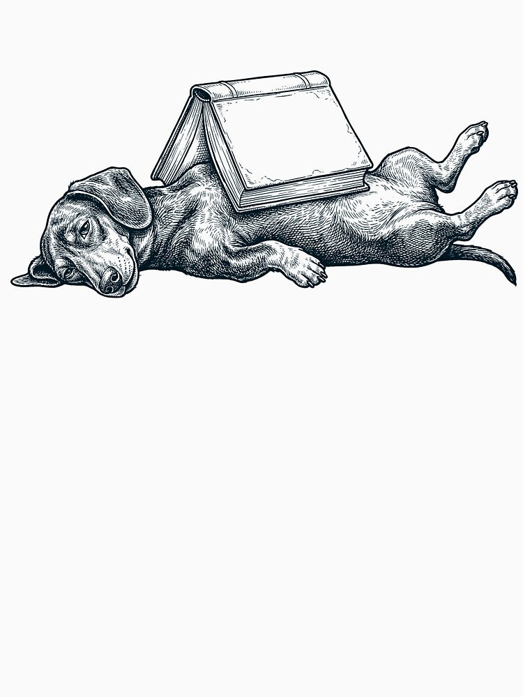 Funny Dachshund Reading Book Nap Dog Lover by DoodleTortle