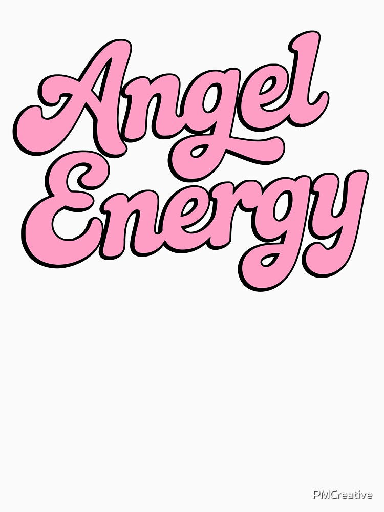 Angel Energy Pink Retro Aesthetic Typography by PMCreative