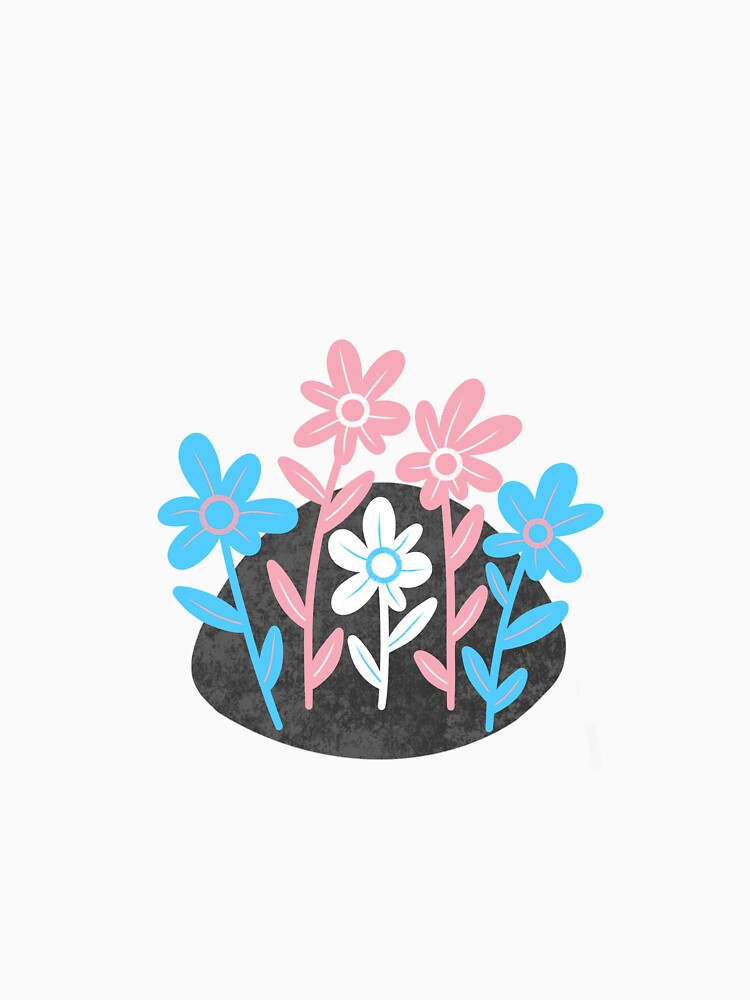 trans flag flowers by Cevan  Wojtyla