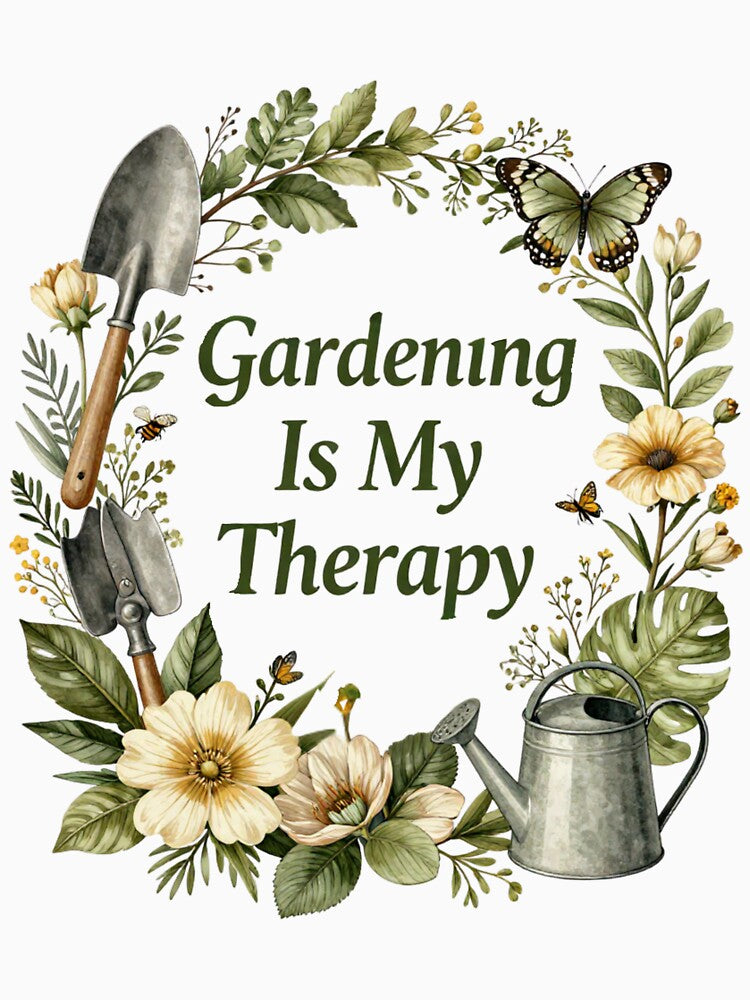 Gardening Is My Therapy  Funny Gardening Vintage Garden by AleksandraJac05