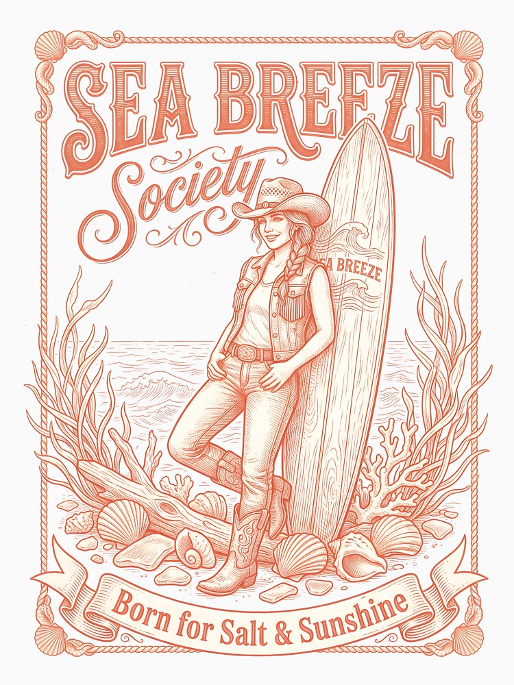 Sea Breeze Society – Coastal Cowgirl Surf Design by Sea Gem