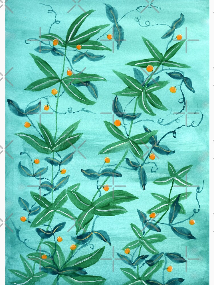 Chinoiserie Bamboo and Climbing Vine after Diane Hill by LymphomaLass