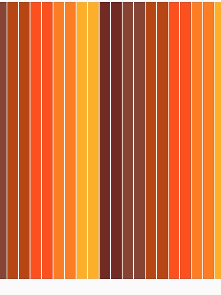 70's Graphic Stripes in Orange Ombre by YesterdayColl