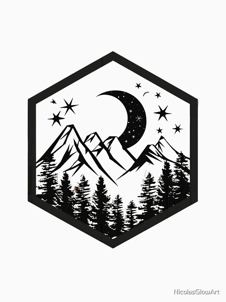Mountains Moon by NicolasGlowArt