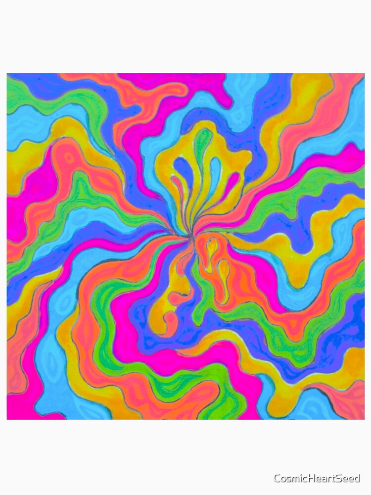 Groovy Hippie Abstract Wavy Design by CosmicHeartSeed