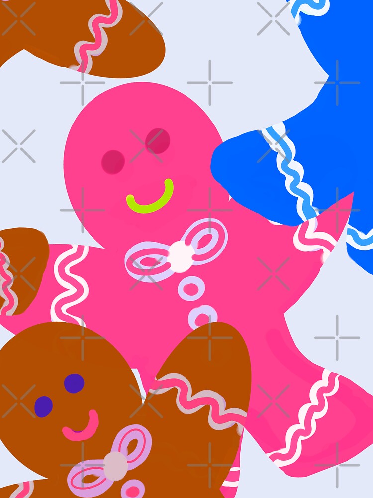 Colorful Christmas Cookies White Background / Repeating Pattern by Victoria Rose