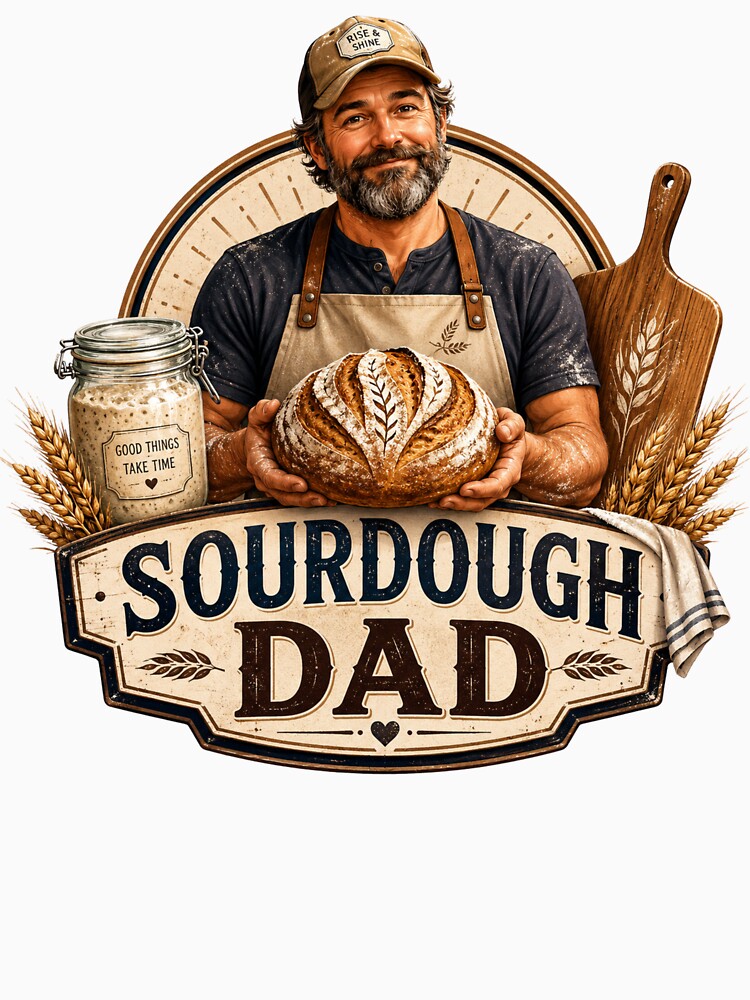 Sourdough Dad Artisan Bread Baker by Mosslume Studio
