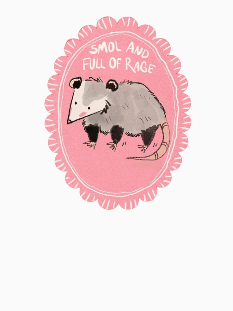 Smol and Full of Rage Cute Opossum Meme by JossDesign15