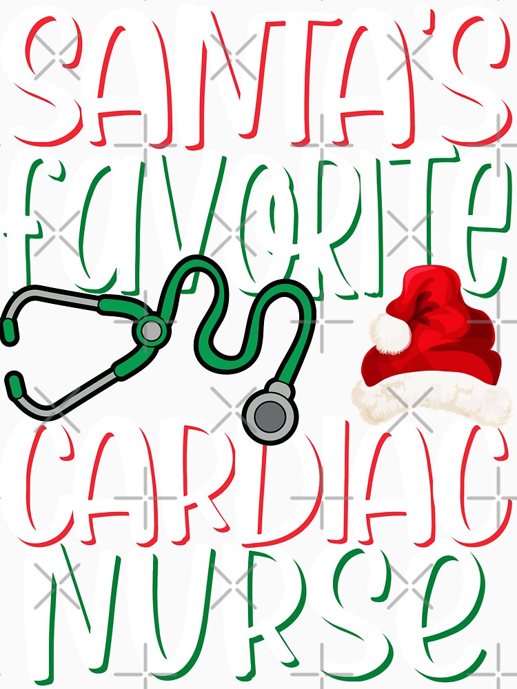 Cardiac Nursing Shirt, Santa's Favorite Nurse Crew for Cardiac Nurse Practitioners by WOW TeesAndThings