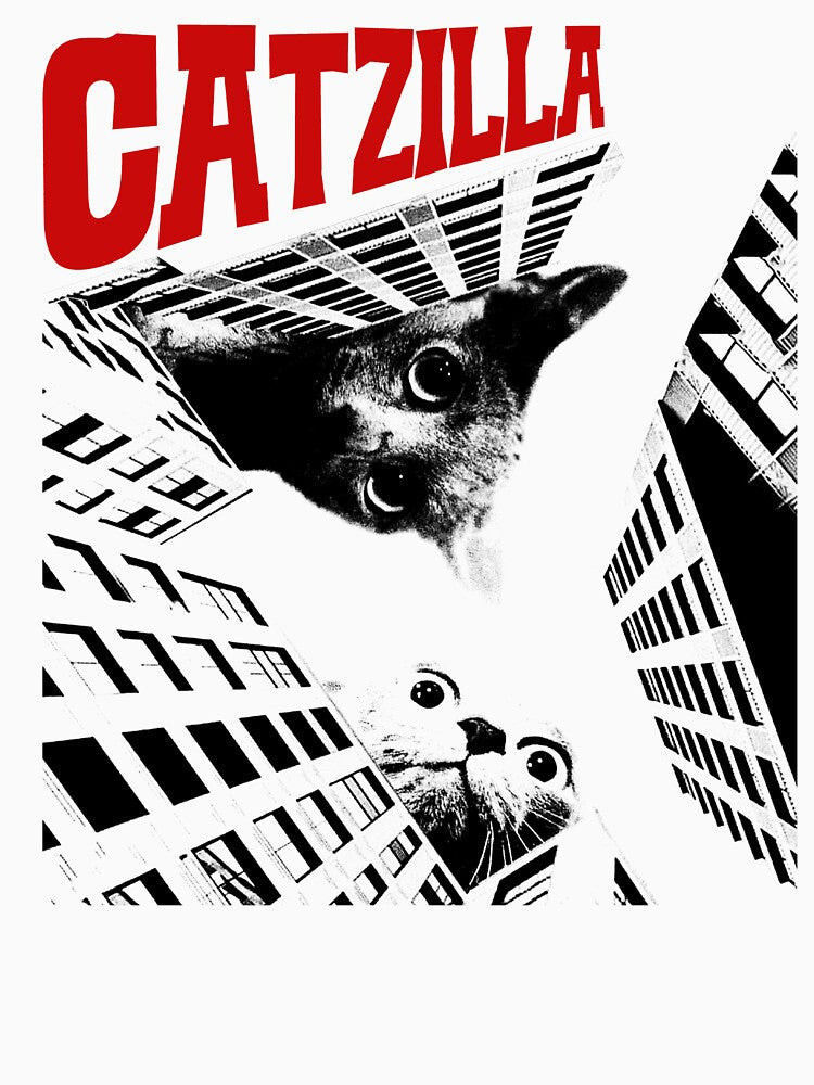 Funny Meme Cat Catzilla Movie by RebeccaLittlee