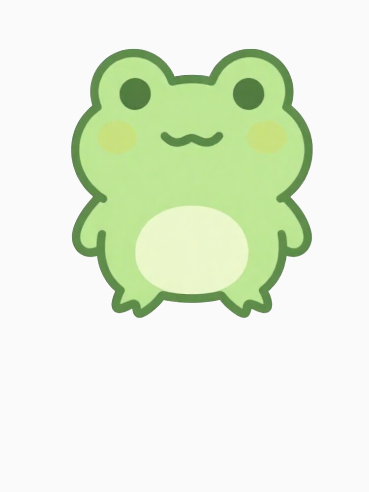 Cute Kawaii Frog Illustration – Minimalist Chibi Green Frog Graphic by NeonSketch Lab