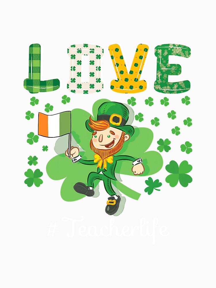 Love Teacher Life Gnome Shamrock Saint by linhchau98