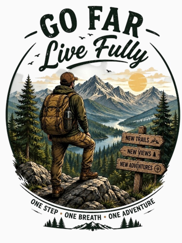 Go Far Live Fully Hiking Adventure by Salma.Store