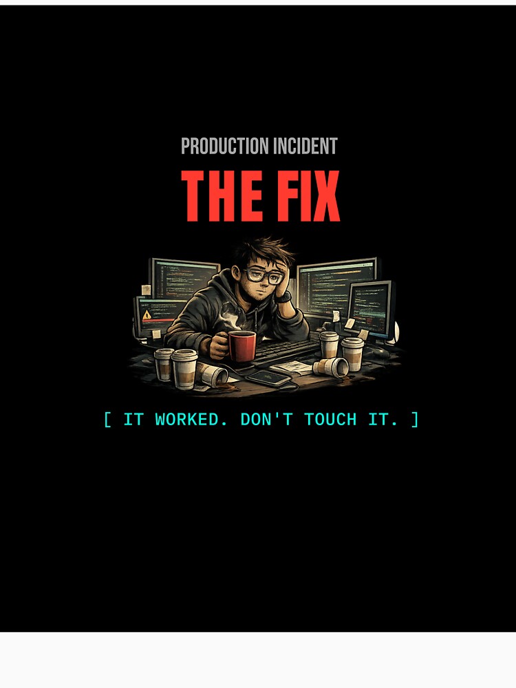 The Fix – It Worked, Don't Touch It  Funny Developer T-Shirt  Programmer Humor Gift by BuggedThreads
