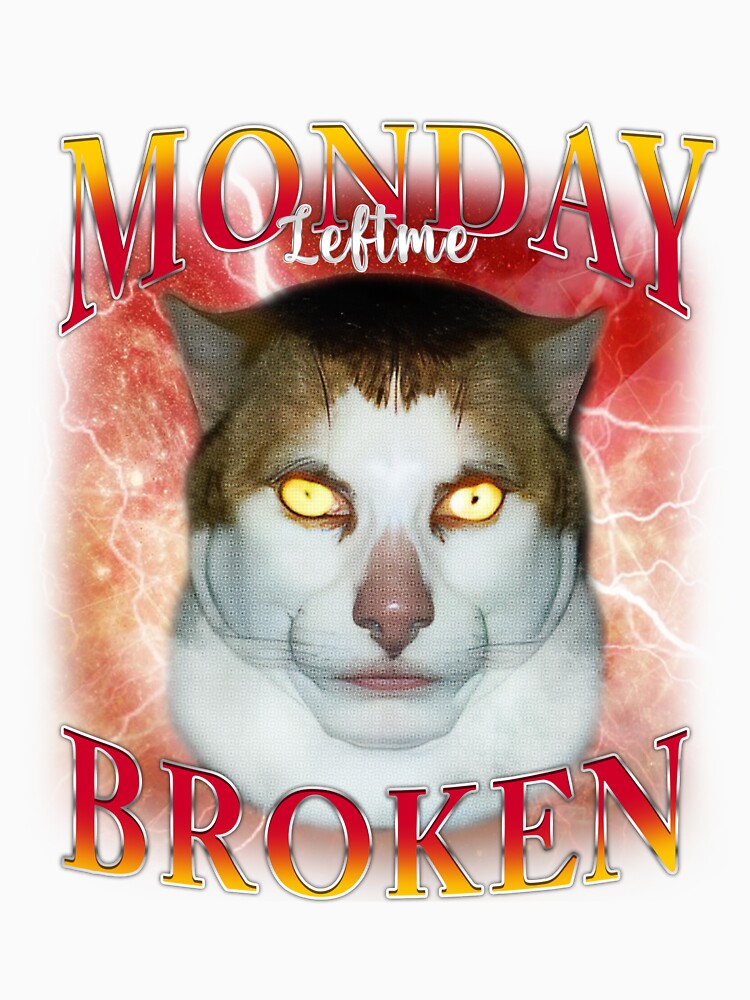 Monday Left Me Broken Cat Meme by bngfx