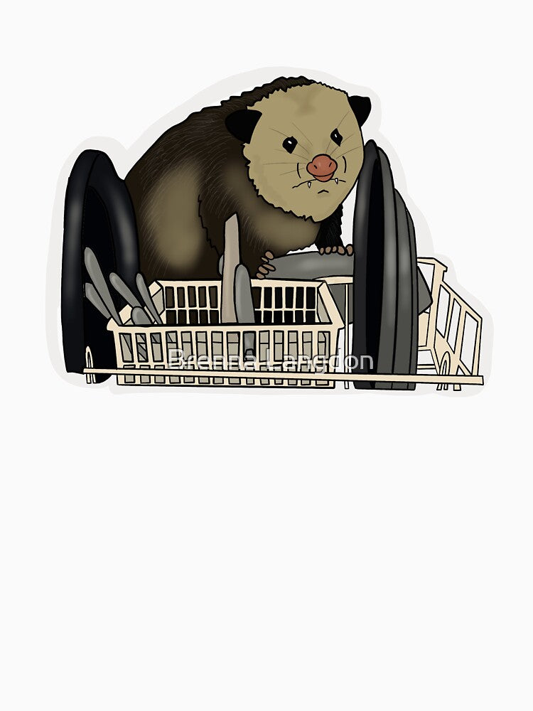 Dishwasher Opossum by Brenna Langdon
