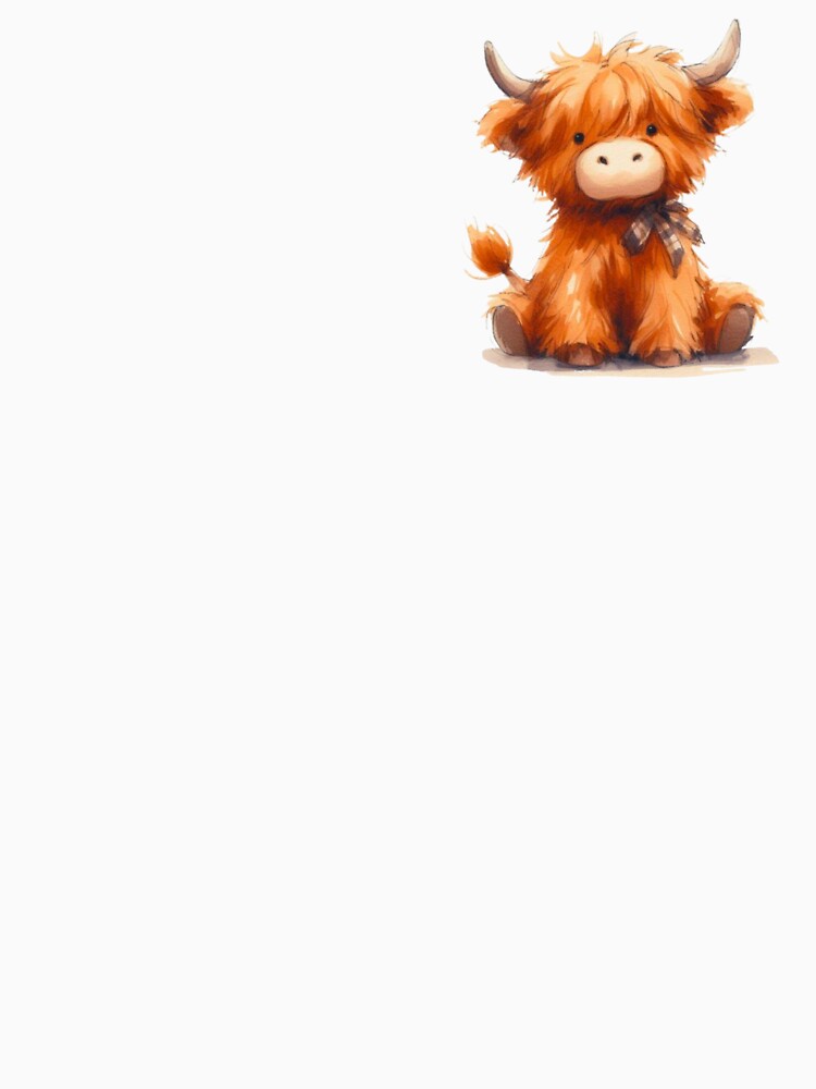 Baby highland cow with bow by DaintyDooodles