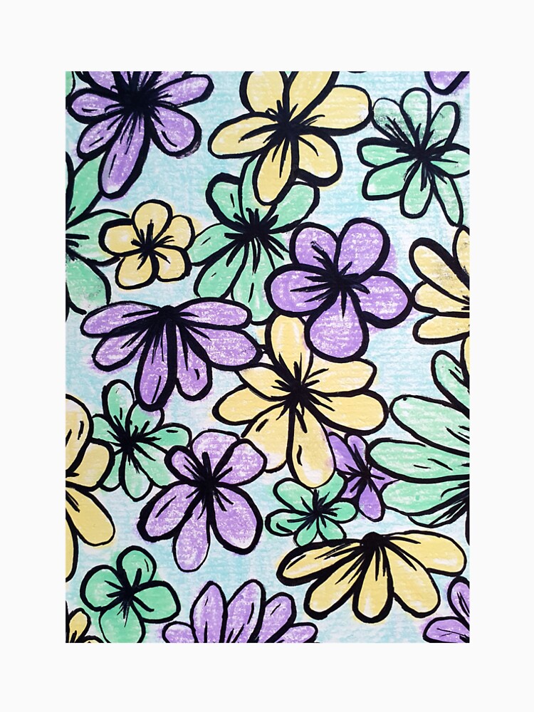 Pastel flowers, Spring floral by SparkPrintsandDesigns
