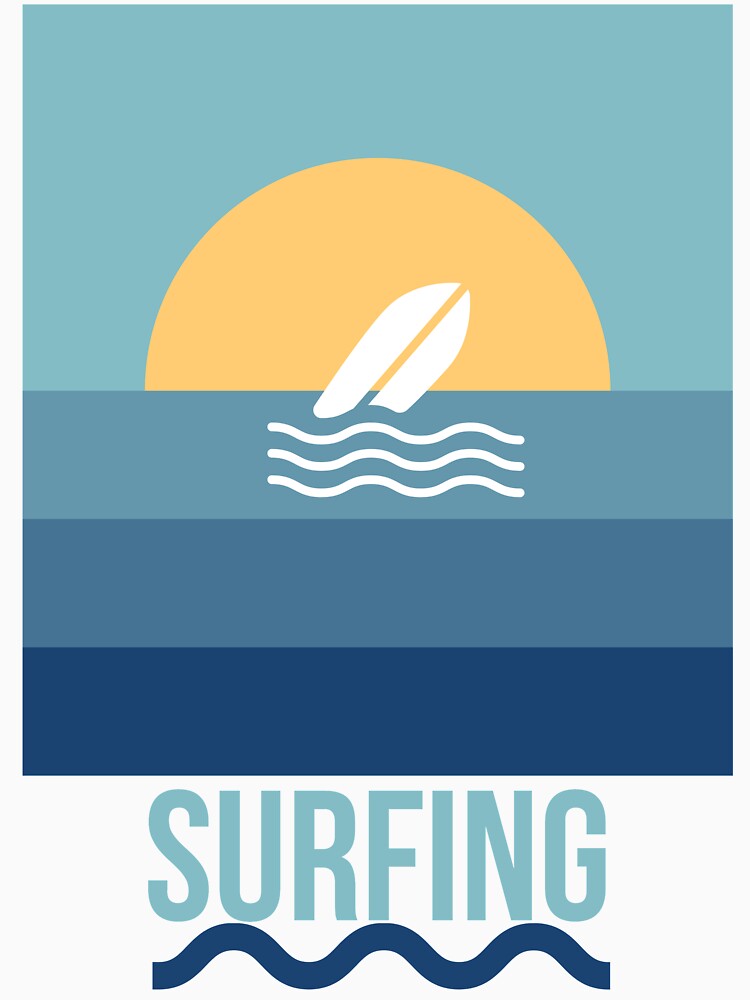 Surfing design sea sun surf, summer gift by DevDn