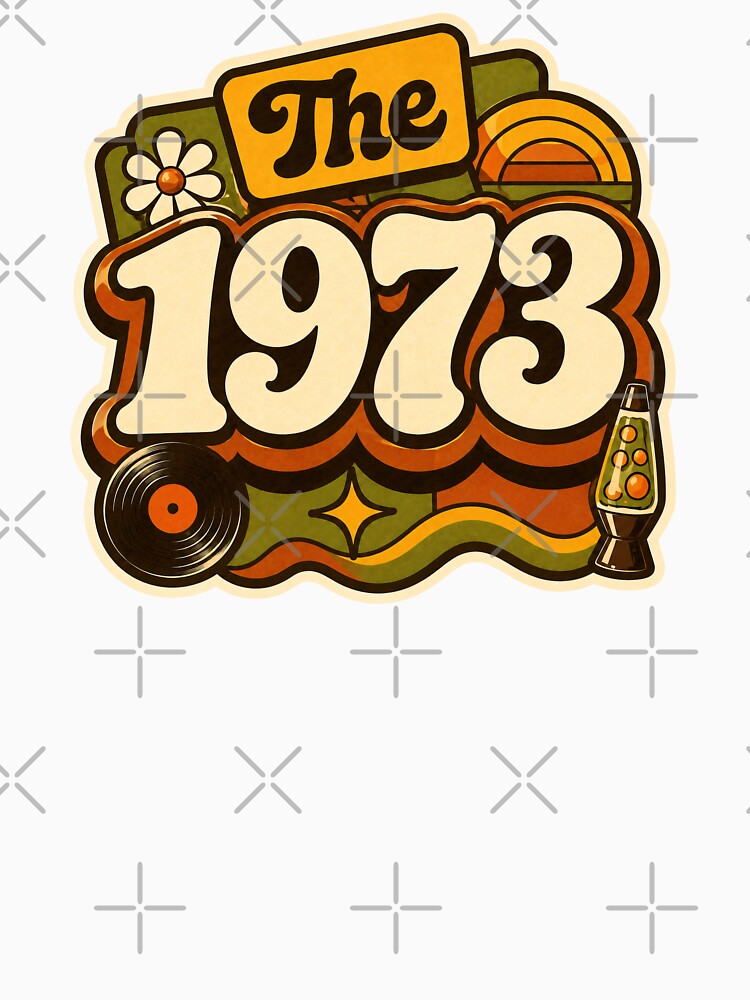 Vintage 1973 Retro Seventies Birthday Graphic by RedCircleArt