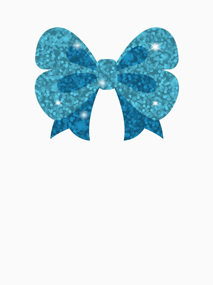 Blue Glitter Ribbon Bow by Kusaka.art