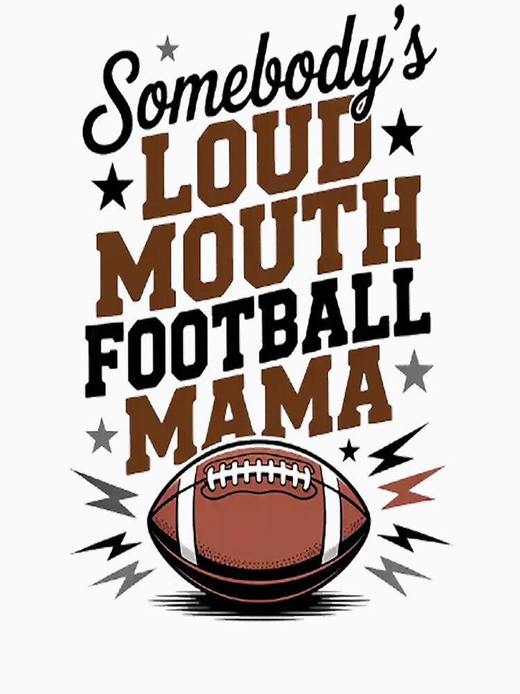 Somebody's Loudmouth Football Mama groovy football mom by TheRetroStyle