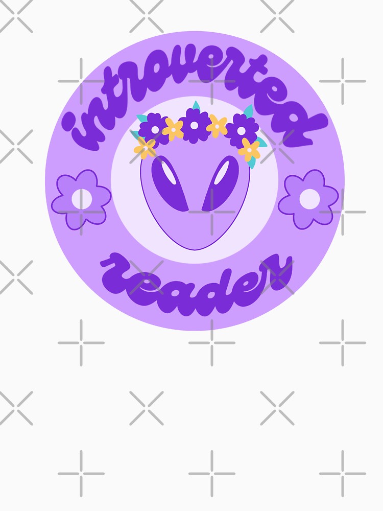 Introverted reader purple alien by RavenAMarie