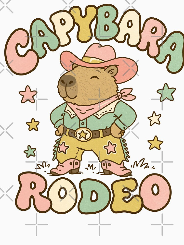 Capybara Rodeo Cute Cowboy Western Animal by trajeado14