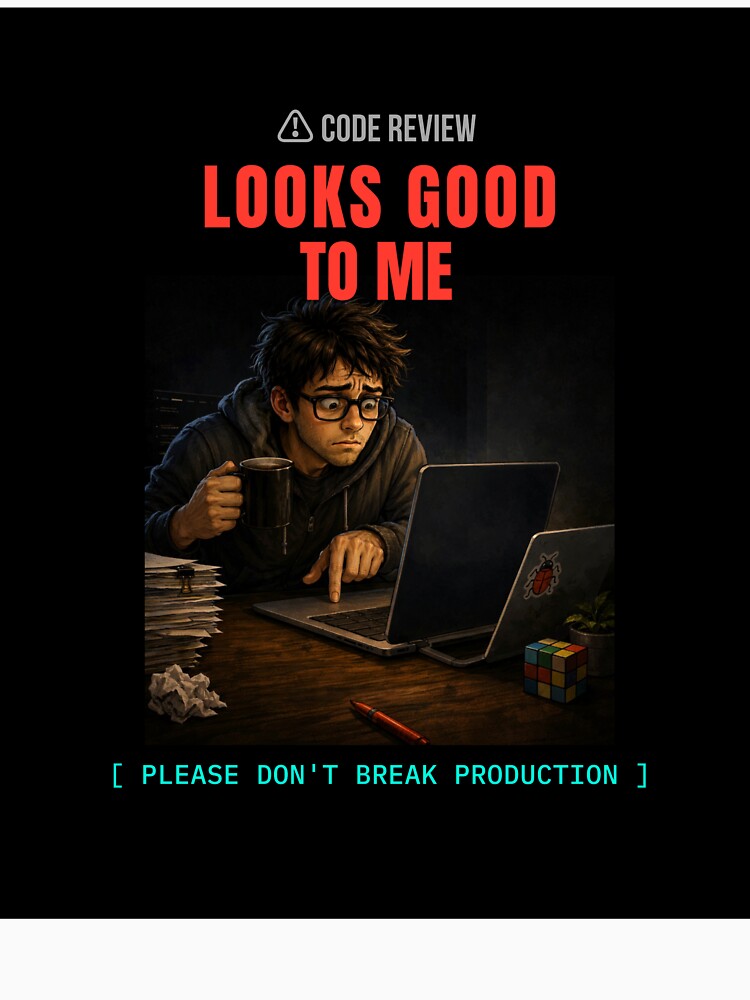LOOKS GOOD TO ME – Funny Code Review Developer Shirt  Programmer Humor Gift by BuggedThreads