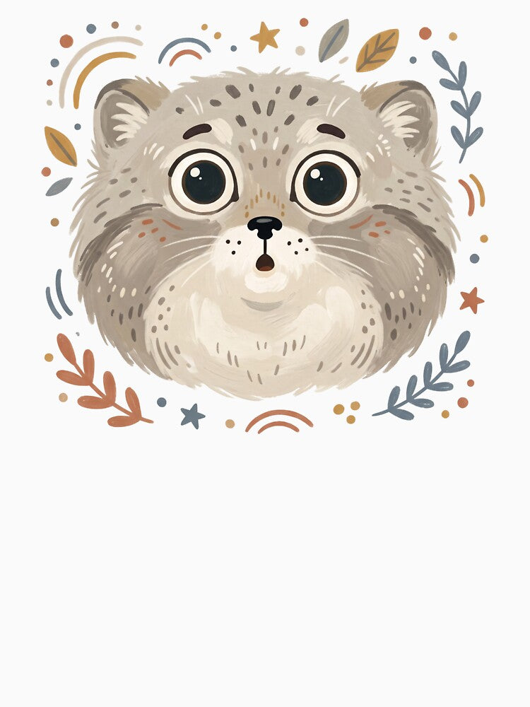 Surprised Pallas Cat (Manul) | Cute Wide-Eyed Floof Meme Design by HelgaCraftery