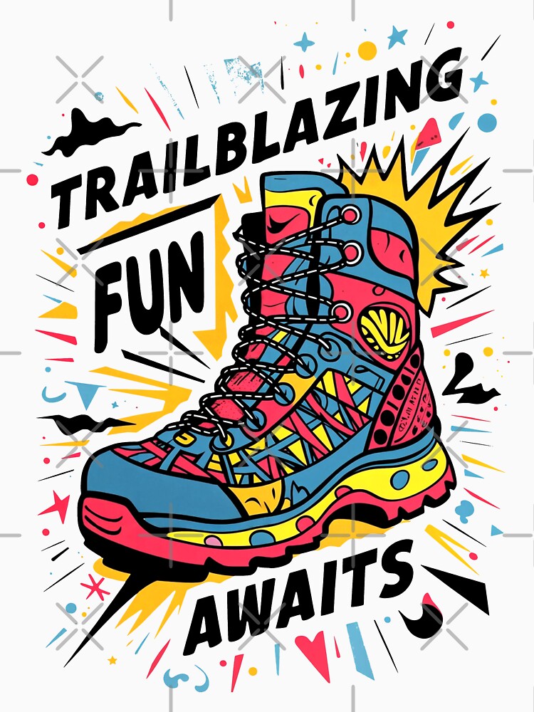 TRAILBLAZING FUN AWAITS - Embark on Vibrant Adventures with Colorful Hiking Boots by SplashTastic