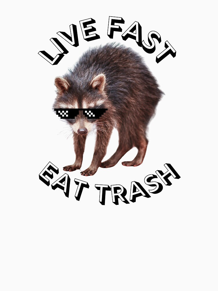Live fast eat trash Funny Opossum by CyberArtistOne
