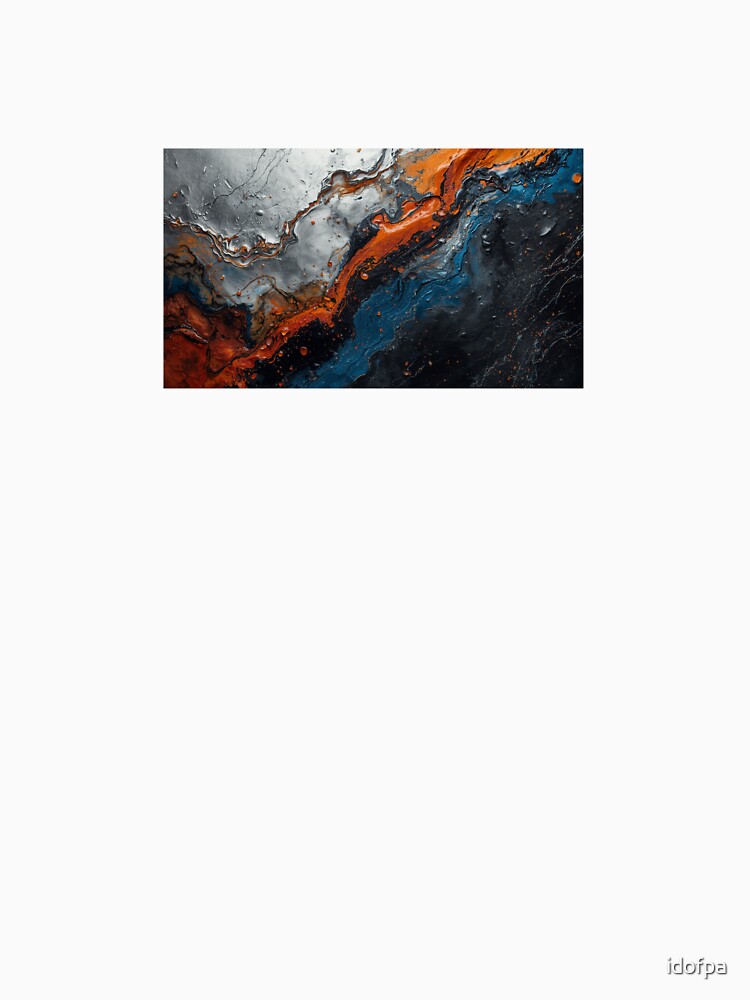 Abstract Neon Orange and Blue Graphic Splash by idofpa