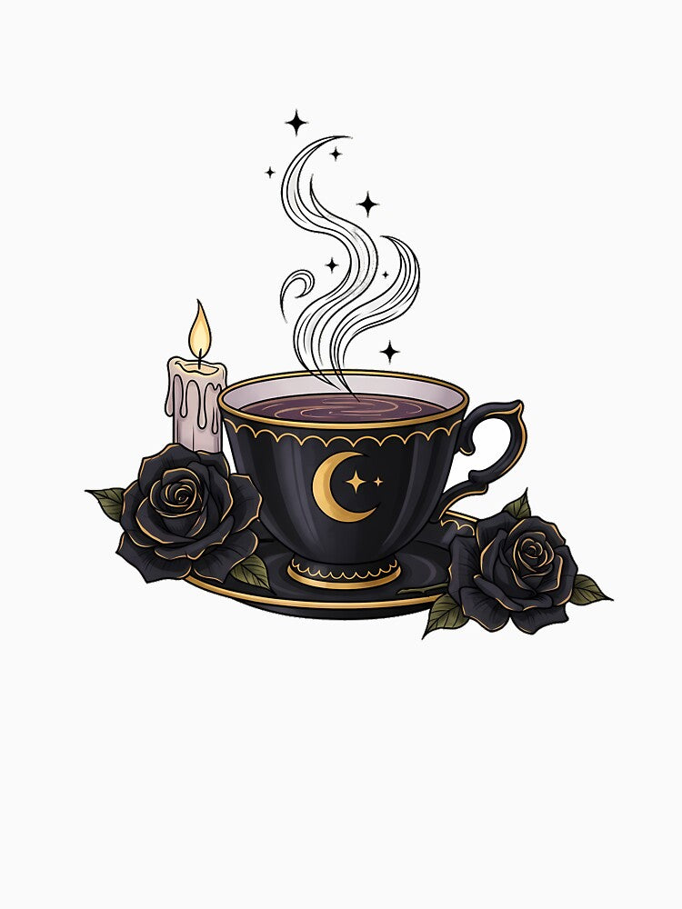 Gothic Teacup Rose Gift by IllumeInk